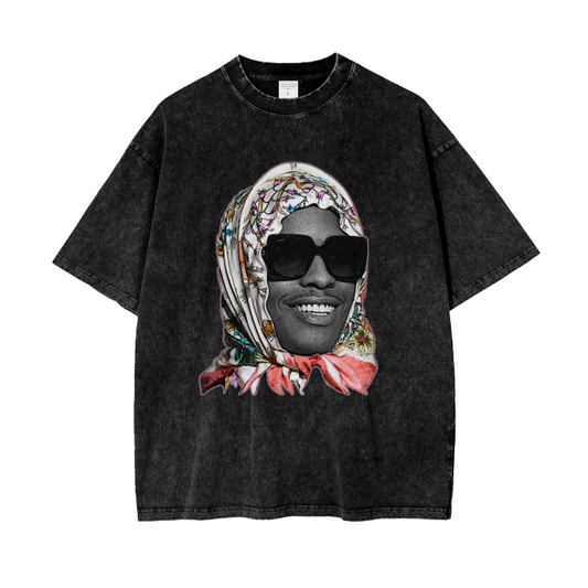 ASAP Rocky Iconic Smiles Floral Scarf T-Shirt