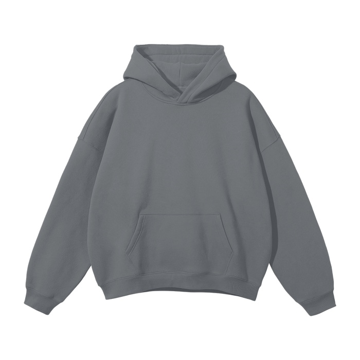 Grey Blank Hoodie