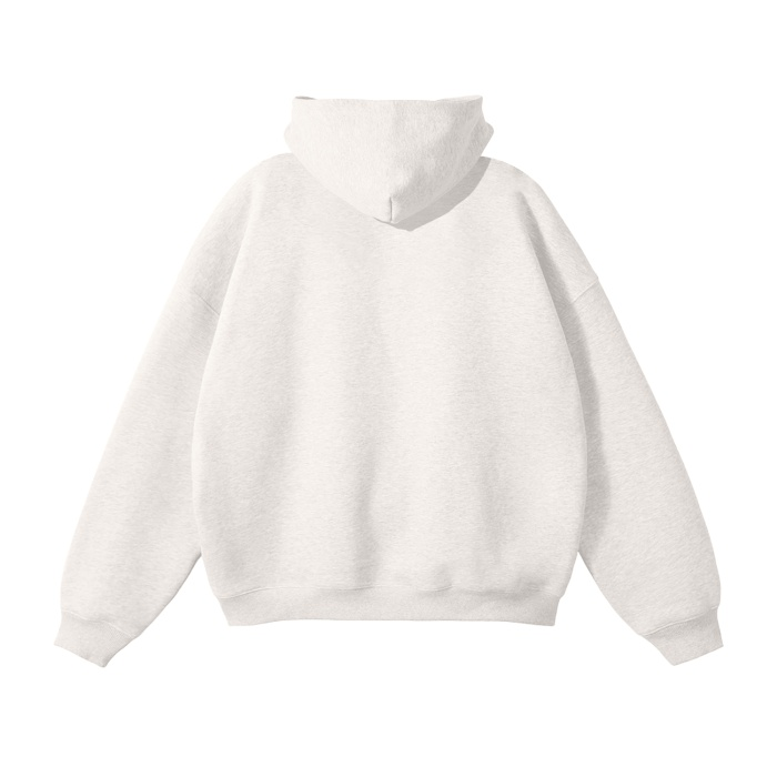 Light Grey Solid Blank Hoodie