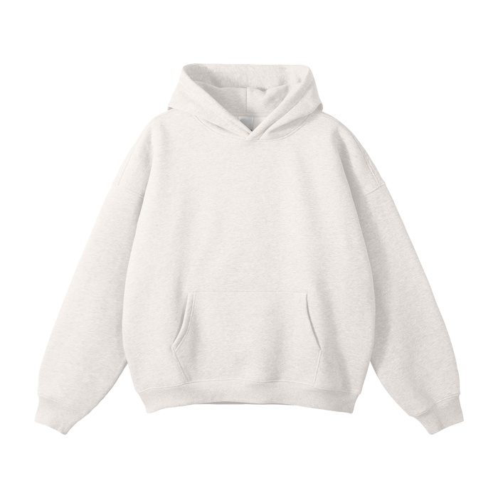 Light Grey Solid Blank Hoodie